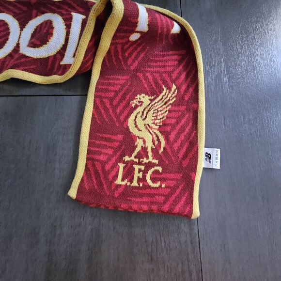 New Balance Liverpool FC Scarf Red Maroon 53" Soccer Fan - Picture 2 of 7